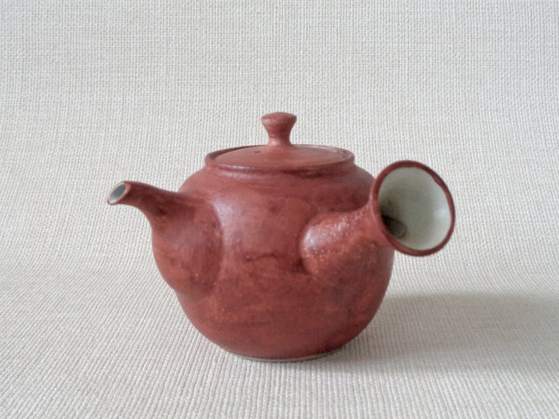 急須 金銀彩白椿 - 茶壺/茶杯/茶具 - 陶 紅色