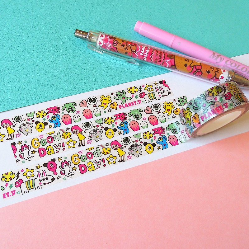 Y planet_GOODDAY paper tape - Washi Tape - Paper Multicolor