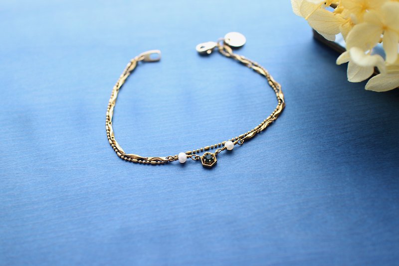 Melody-pearls brass bracelet - Bracelets - Copper & Brass Multicolor