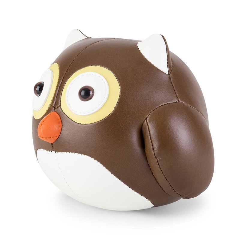 Zuny – Owl - Bookend / Paperweight (Cicci Edition) - Items for Display - Faux Leather Multicolor