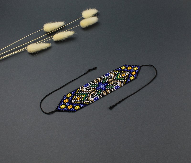 Handmade beaded bracelet jewelry for women - 手鍊/手環 - 玻璃 藍色