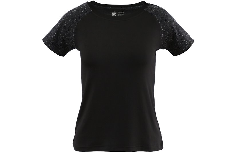 Tools Women's round neck short sleeve light row T / short sleeve T / wicking T # black - Women's Tops - Polyester Black