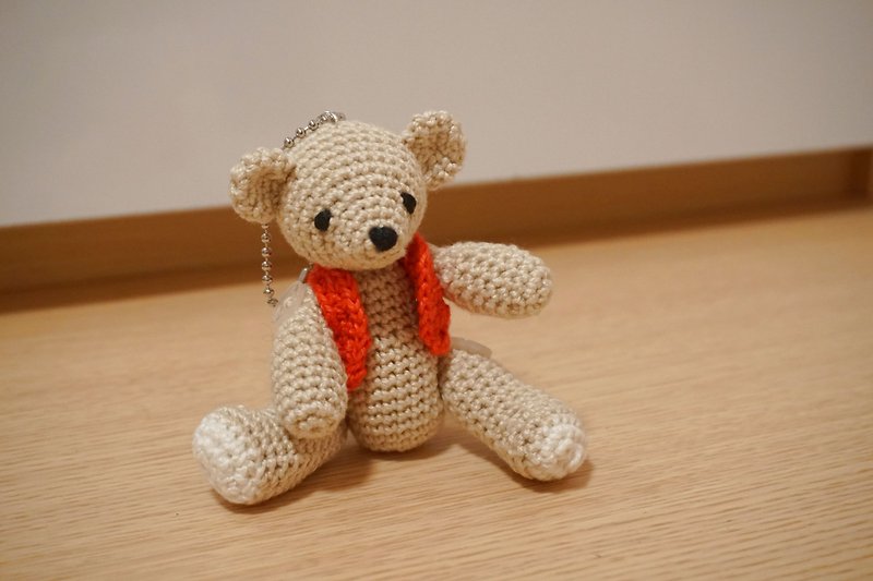 Thoughtful Gift – Teddy bear charm - Keychains - Cotton & Hemp Multicolor