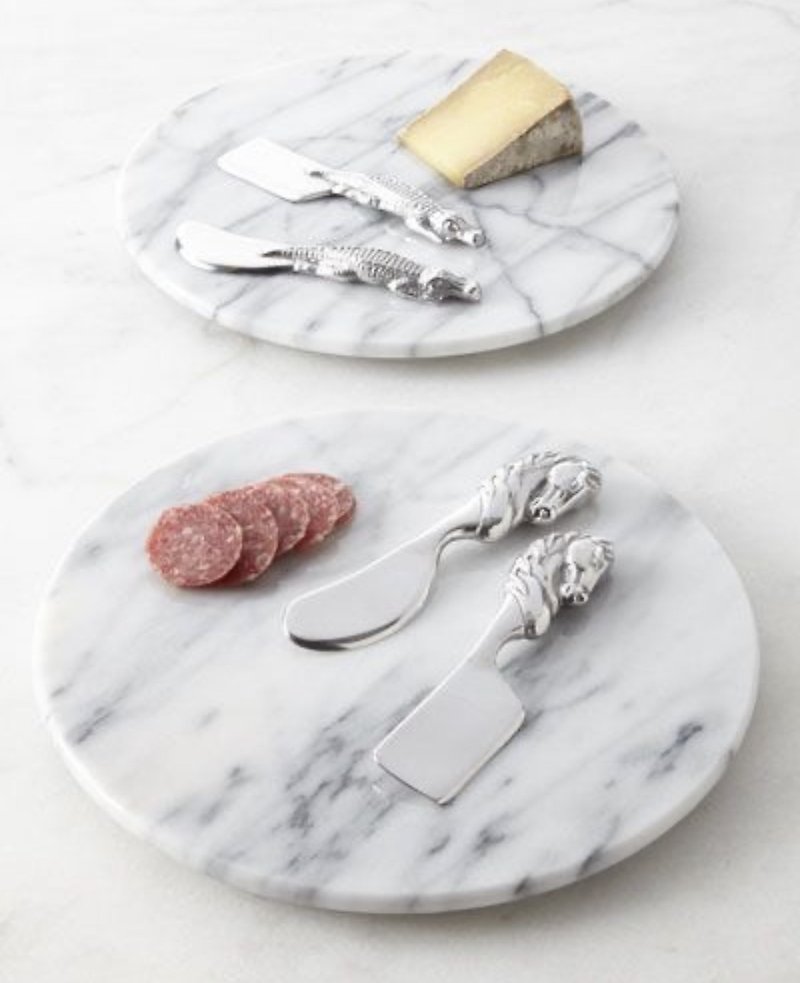 Marble cooking plate food platter food plate - จานและถาด - หิน สีเทา