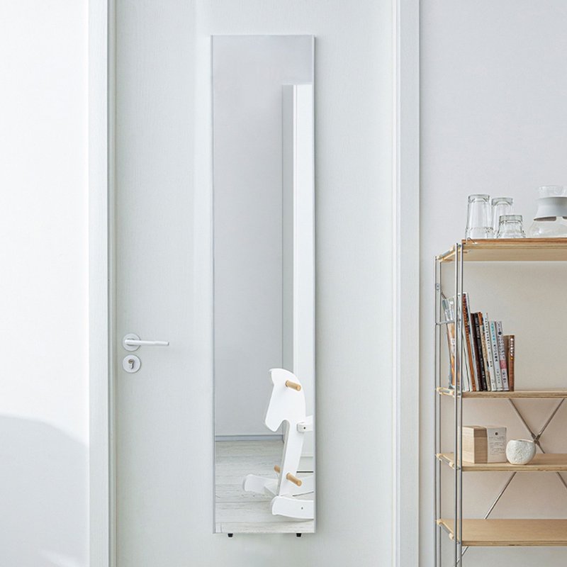 Japanese Frost Mountain lightweight shatterproof floor-standing wall-mounted dual-purpose full-length mirror (30x150cm) - เฟอร์นิเจอร์อื่น ๆ - อลูมิเนียมอัลลอยด์ สีเงิน