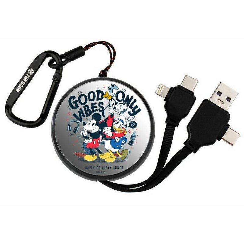 ディズニー ミッキーマウス PD 急速充電 オールインワン 伸縮ミラー 充電ケーブル ポータブル 格納式 5209 - 充電器・USBコード - その他の素材 ホワイト