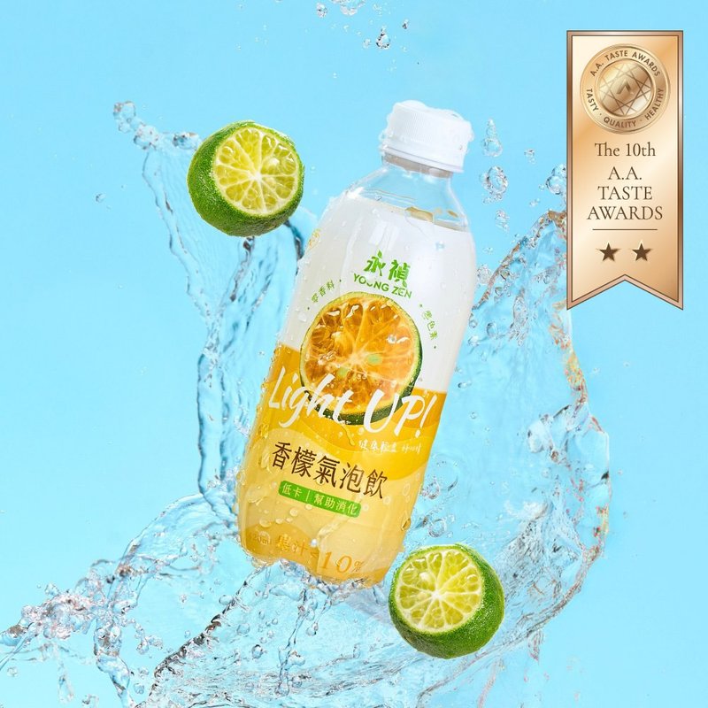 [Yongzhen] Lemon Sparkling Drink 420ml Low Calorie Zero Fragrance Coloring Single/24 Pack - อื่นๆ - อาหารสด สีเหลือง