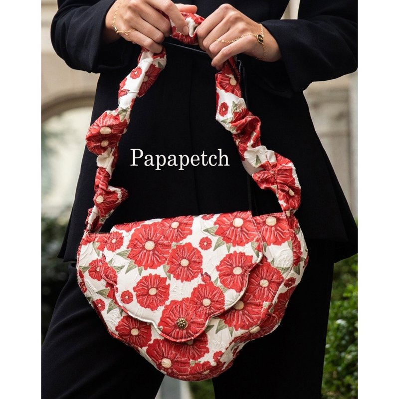 Papapetch.h - Blooming bag Limited Hide & Seek Milan fashion week 2024 - 手提包/手提袋 - 繡線 