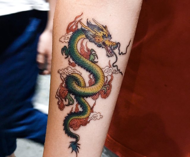 HK Tiger Tattoo Chinese Dragon Tattoo Art Long Lasting Temporary Tattoo  Sticker - Shop LAZY DUO TATTOO Temporary Tattoos - Pinkoi
