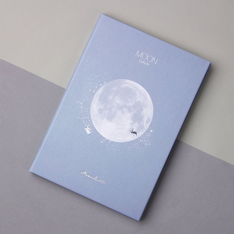 Dash and Dot Moon diary Moon Perpetual Calendar Zhou Zhi - Morning Blue, DAD14220 - สมุดบันทึก/สมุดปฏิทิน - กระดาษ สีน้ำเงิน