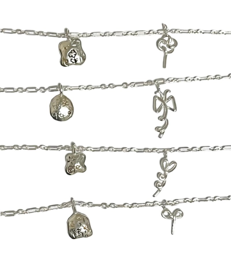 Tiny cute pebbles bracelet - 手鍊/手環 - 銀 銀色