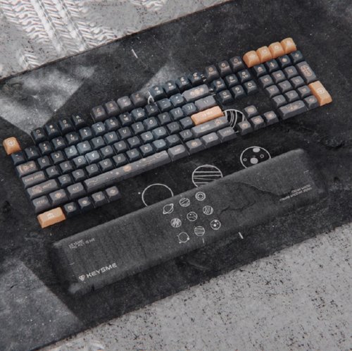 Keysme 符石系列 PBT 5面熱升華鍵帽 113鍵 黑符石