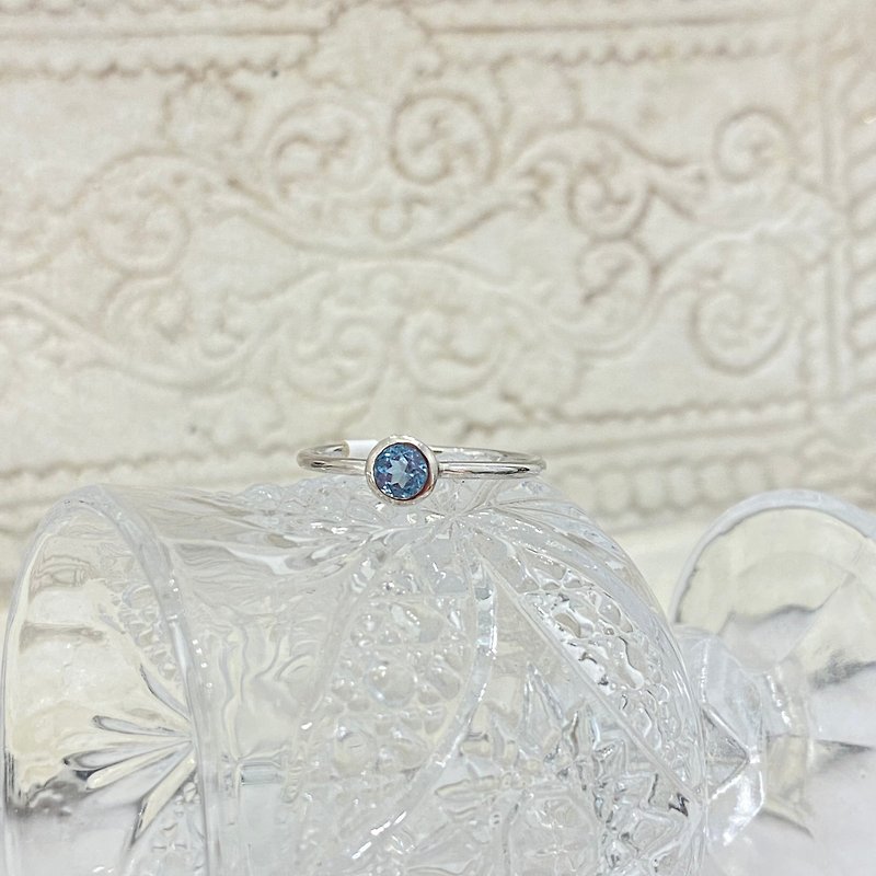 Mine mix Sterling silver gem Ring - General Rings - Silver Blue