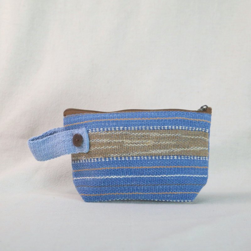 Cotton Hand Woven Boat Organizer Cosmetic Bag Organizer – Blue - กระเป๋าเครื่องสำอาง - ผ้าฝ้าย/ผ้าลินิน สีน้ำเงิน