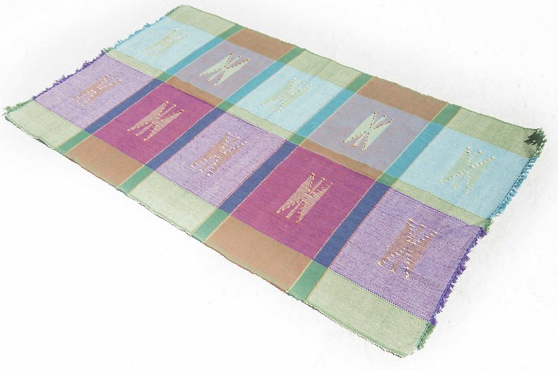 Hand-woven rug/table mat/Boho ethnic picnic mat/Daka woven rug-Moroccan ethnic - Rugs & Floor Mats - Cotton & Hemp Multicolor