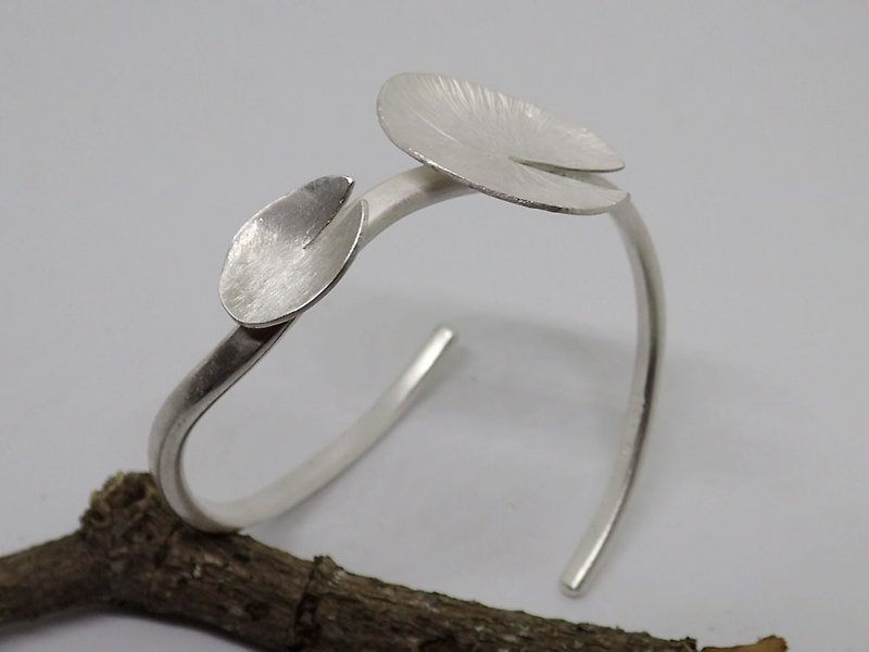 bracelet, water-lily leaves , 999-Fine silver - Bracelets - Other Metals Silver