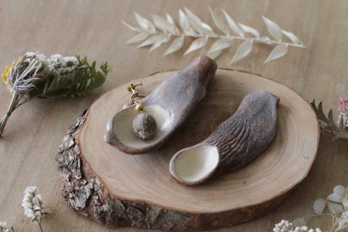 波力兔手作舍 純手捏小鳥造型陶瓷湯匙(一對)
