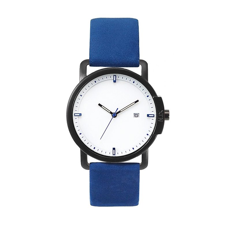 นาฬิกาข้อมือ Minimal Style : Ocean Project - Ocean 05 - (Blue-Deer) - นาฬิกาผู้ชาย - หนังแท้ สีน้ำเงิน