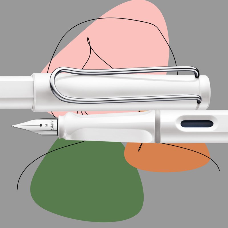 LAMY 七彩鋼筆禮盒 / safari 狩獵者系列 - 亮白色 - 鋼筆 - 塑膠 白色