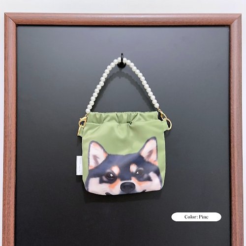 Pet Art Space 香港製-彈片口金零錢包 捏捏包 迷你手袋 寵物 柴犬 Shiba inu