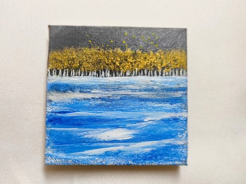 Arpourtin 聽波圖解 壓克力水彩畫/裝飾畫/掛畫/風景畫/療癒畫/無框畫