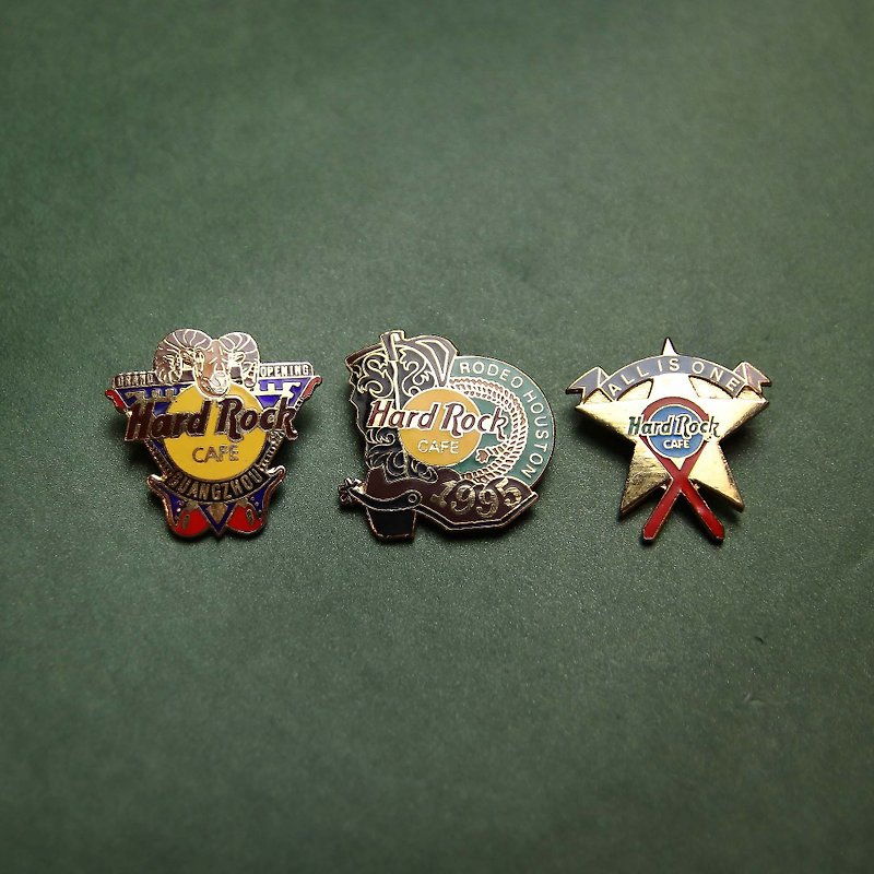 Tsubasa.Y vintage house Hard Rock pin (with five models), badge pin brooch accessories - Brooches - Other Metals 