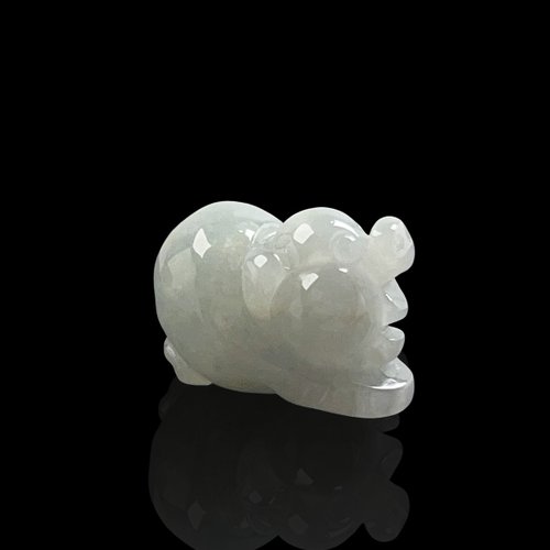 瓔珞珠寶盒 E.L.Jewelry Box 【豬事如意】冰種翡翠小豬擺飾項鍊 | 天然緬甸玉A貨翡翠