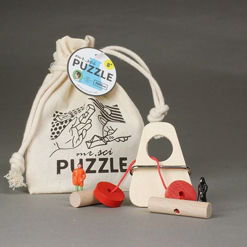 ミニパズルブロック - ダブルヘッドパズル - 知育玩具・ぬいぐるみ - 木製 