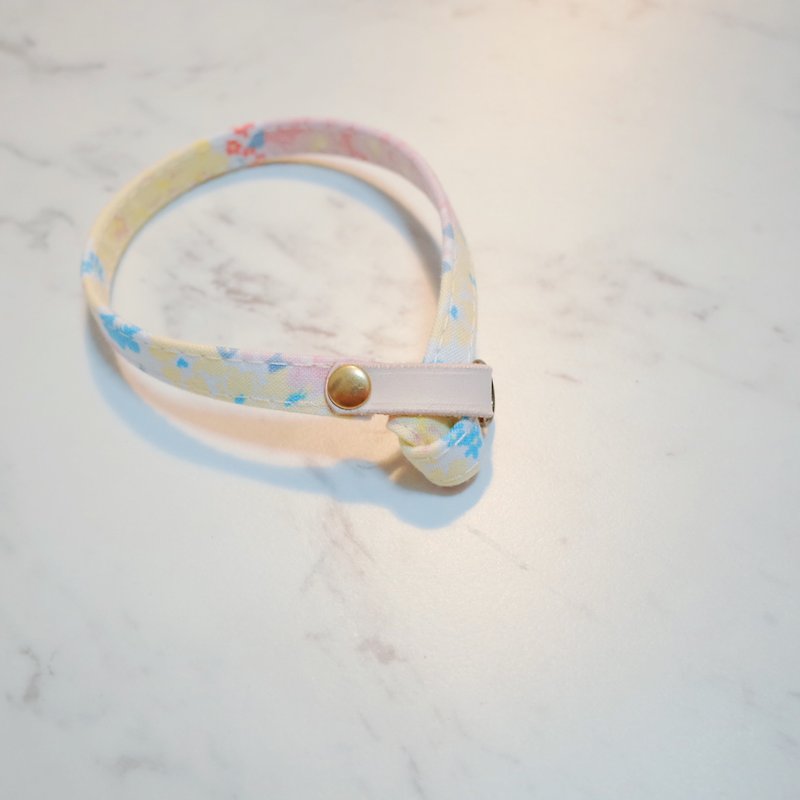 Cat collars, Spring winds Pink & Yellow_JF200728 - Collars & Leashes - Cotton & Hemp 