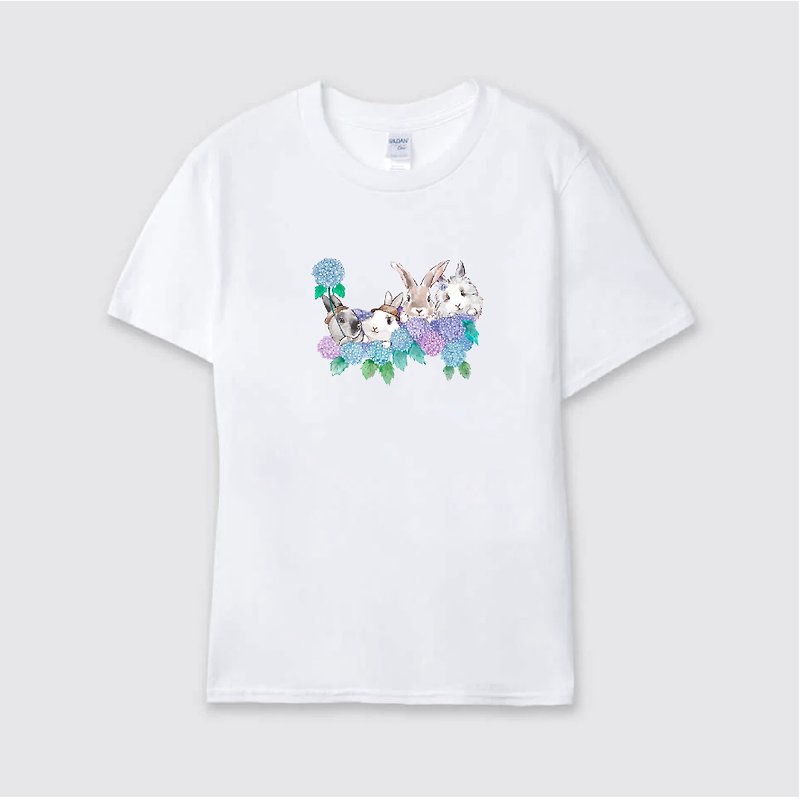 Summer Memory Hydrangea T-shirt - Unisex Hoodies & T-Shirts - Cotton & Hemp White