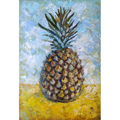 Pineapple, Oil on canvas : r/oilpainting