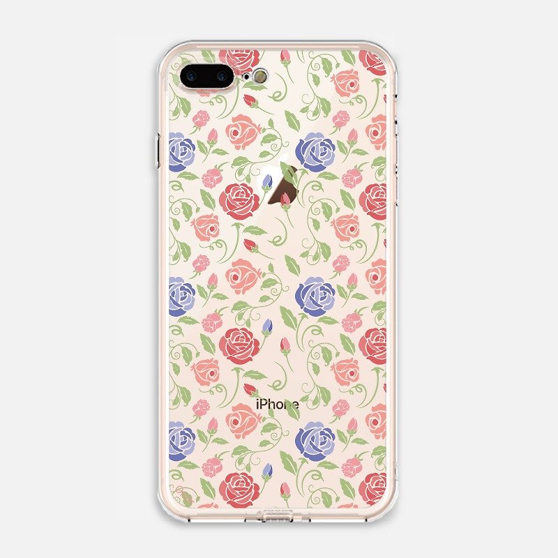 SMALL FLORAL【GOLDEN PINK】CRYSTALS PHONE CASE i5 iPhone se i6 iPhone 7 Plus - Phone Cases - Plastic Transparent