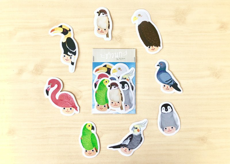 The Birdies Sticker Pack | set of 8 waterproof stickers - 貼紙 - 紙 多色