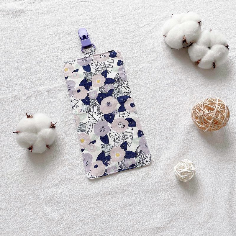 薰衣草山茶花 粉紫 幼兒園手帕夾 幼兒園必備 手帕 手帕夾 擦手巾 - 其他 - 棉．麻 紫色