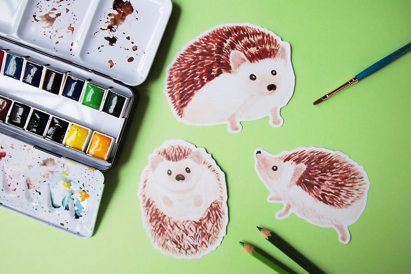 Hedgehog Luggage Stickers/Planner Window Laptop - Stickers - Other Materials 