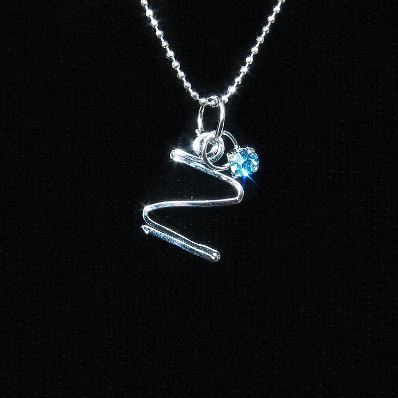 Winwing Metal Wire Braided Necklace-[Letter Series UVWXYＺ] - สร้อยคอ - โลหะ 