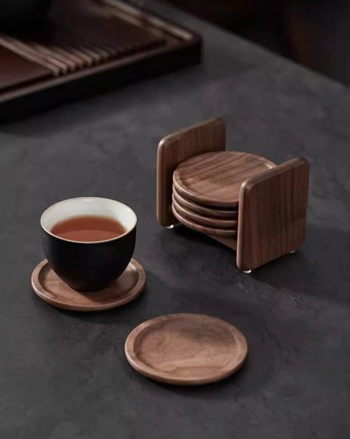 木造工作室 胡桃木茶杯墊 小資情調茶具