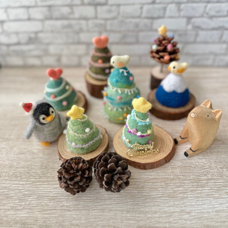 Wool Felt Pin Series-Little Bird Fuji - ของวางตกแต่ง - ขนแกะ สีน้ำเงิน