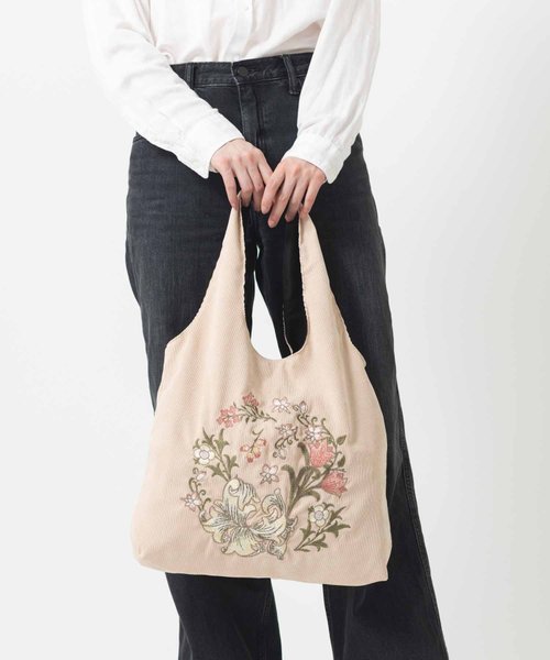 Jubilee 立体刺繍トートバッグ 60×40cm ウィリアムモリス