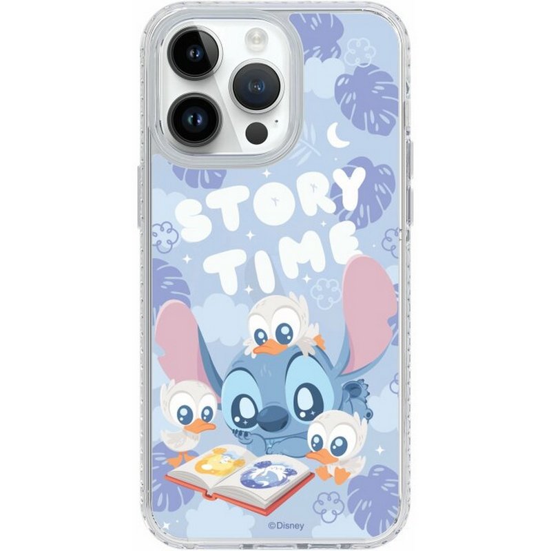 Stitch Story Time iPhone 16 Samsung s24 Golden Case/Mirror Case/Hybrid Plus - Phone Cases - Plastic Multicolor