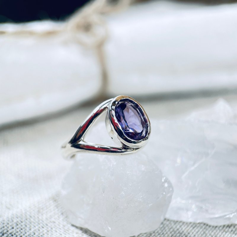 SV925 Amethyst Ring 028 - General Rings - Other Metals Silver