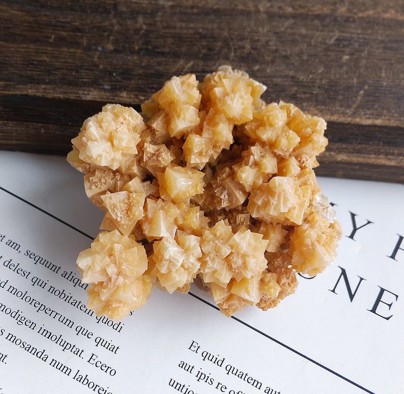 Calcite 湖南產地 黃方解石 星花簇 天然礦石 原礦 - 擺飾/家飾品 - 其他材質 
