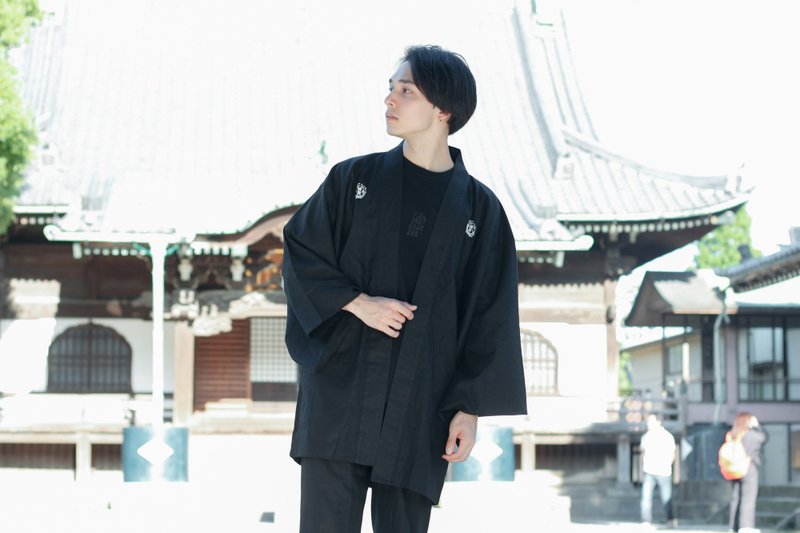 紋付羽織 棉麻 和服 正裝 - 禮服/小禮服 - 棉．麻 黑色