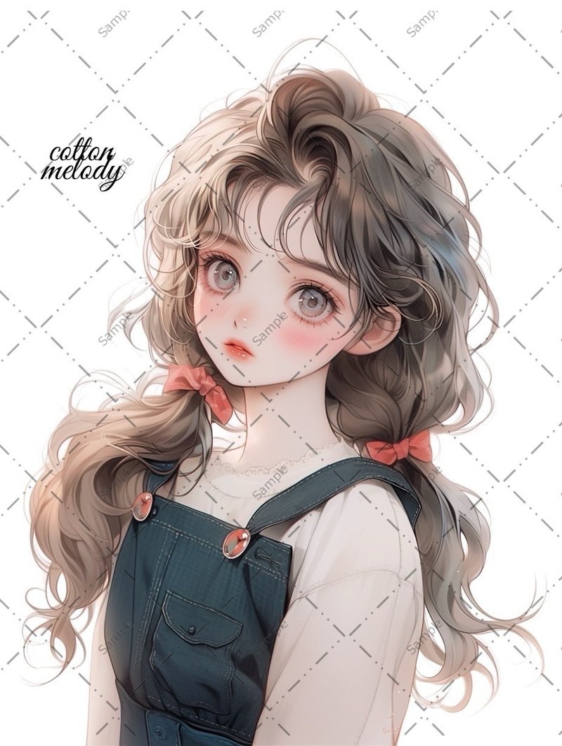 original sticker no.602A 人物ステッカー オリジナルステッカー 人物ステッカー 女の子ステッカー オリジナル人物ステッカー - 貼紙 - 紙 