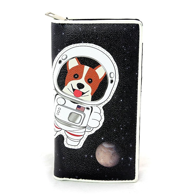 Spaceman Corky Dog Kidney Long Clip Black Sold Out - Cool Village - Wallets - Faux Leather Black