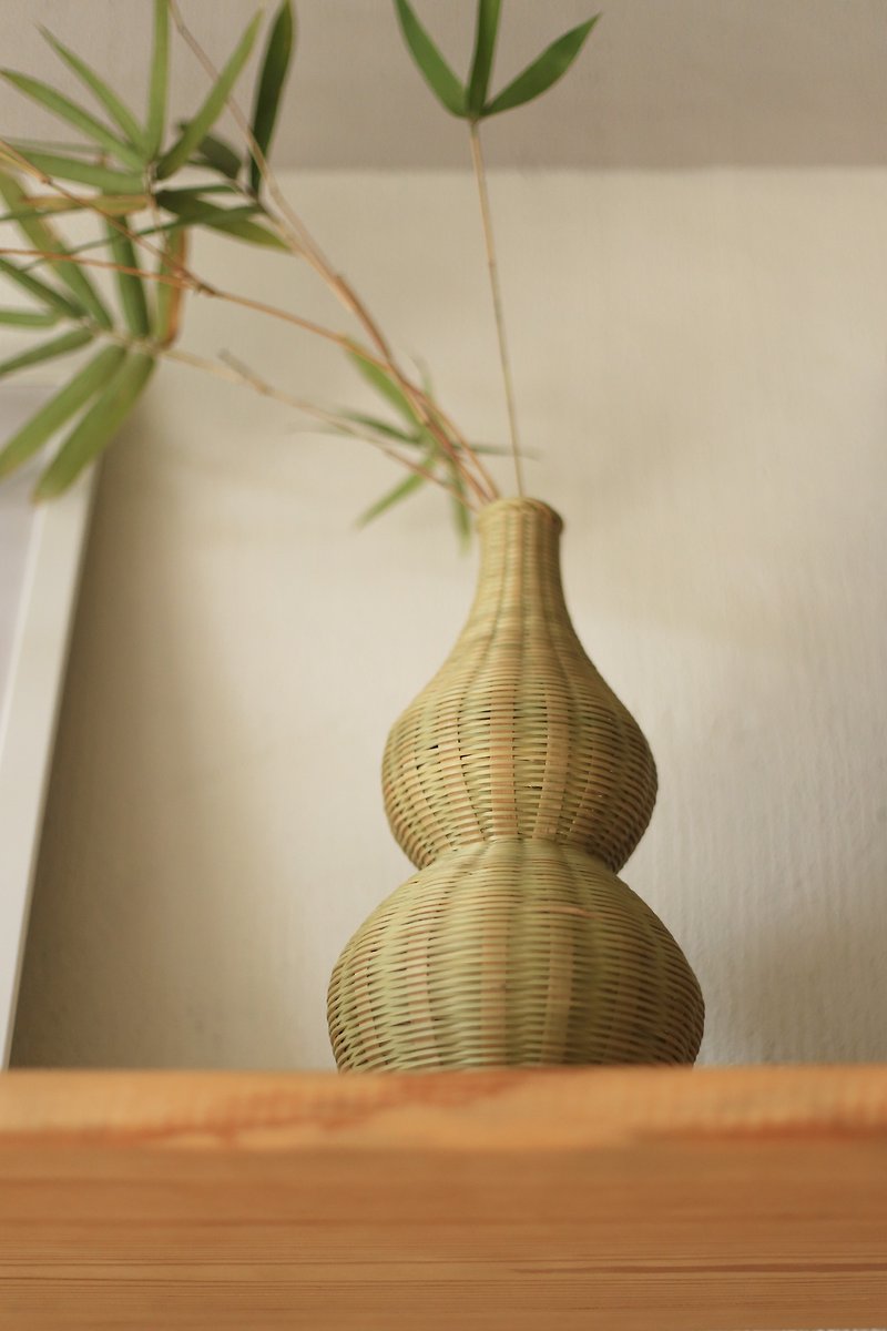 竹編みシリーズ | ひょうたん | 花飾り | 手作りの竹編み自然と環境保護 - 花瓶・植木鉢 - 竹製 