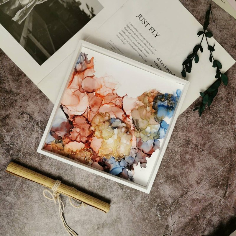 【高雄場】下班隨手作 | 經典北歐酒精畫木托盤 - 插畫/繪畫/寫字 - 其他材質 