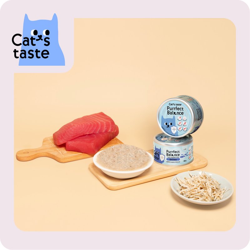 Cat's Taste 無膠肉絲主食罐 AAFCO - 吞拿魚白飯魚口味 - 貓罐頭/鮮食 - 其他材質 