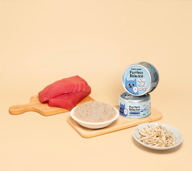 Cat's Taste 無膠肉絲主食罐 AAFCO - 吞拿魚白飯魚口味 - 貓罐頭/鮮食 - 其他材質 