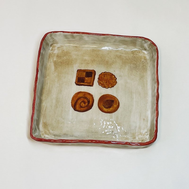 square cookie pan - Plates & Trays - Pottery Red